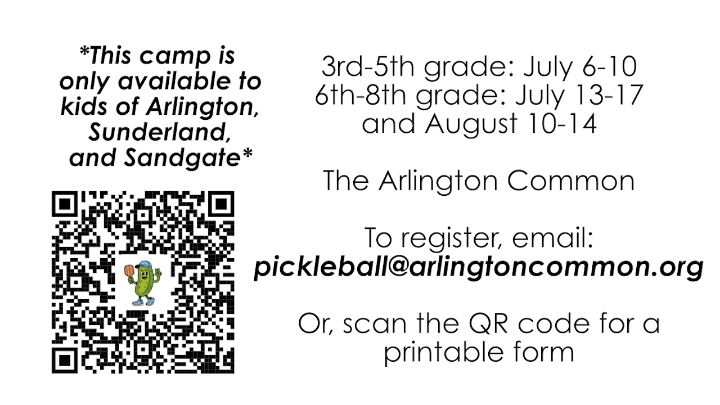 Thumbnail image for Video Announcement - Free Pickleball Camps For Students at The Arlington Common